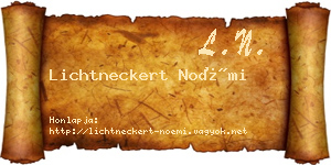 Lichtneckert Noémi névjegykártya